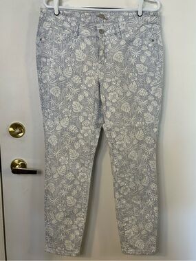 Tommy Bahama Women’s Monstera Mash Print Skinny Ankle Jeans Fresh Air Wash 31/28